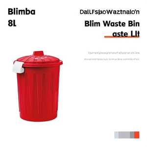 <b>Bin</b> (8Lt) clip lid BLIM <b>Red</b> BD001 0080MJ CRD - Product Image 2