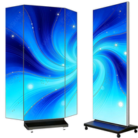 Écran Totem LED Pliant Portable pour Affiches Numériques Intérieures P1.86 HDR10 600 CD/m² Luminosité – Affichage LED pour Événements et Expositions