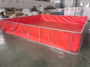 Réservoir d'eau rectangulaire pliable à cadre en acier, ouverture supérieure, en PVC, marque STRONG, 5 ans de garantie, portable, pour la lutte contre les incendies - Product Image 1