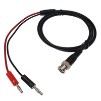 Câble de test BNC vers double fiche banane 4 mm avec pinces crocodiles rouge et noir, sonde d'oscilloscope, Chine