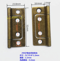 Charnières papillon en acier pour porte en bois, finition laiton foncé, charnières pliantes anciennes de 2 pouces, vente en gros du fabricant