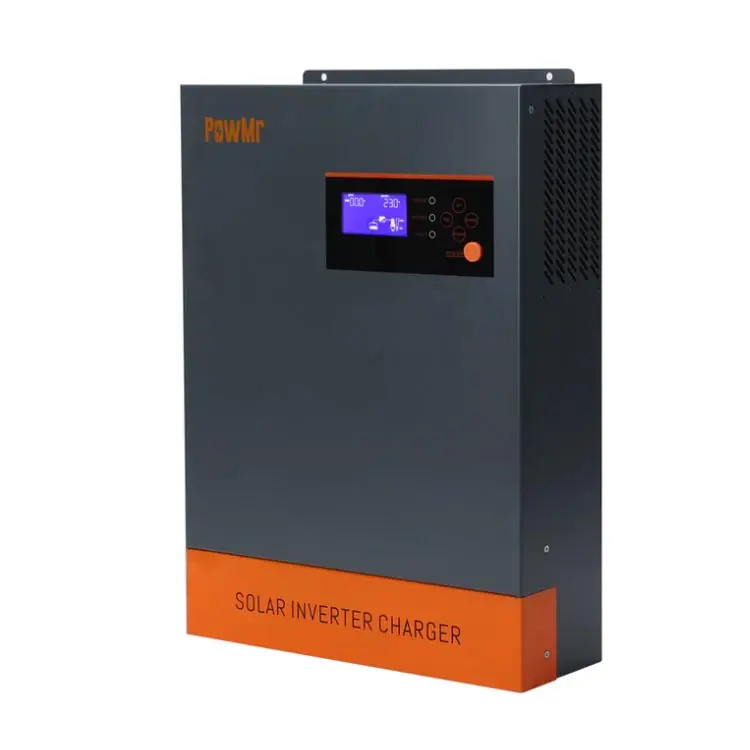 Powmr 5.5kw Ondersteunt 12 Eenheden In Parallelle Zuivere Sinus 5500W 220vac 48vdc Alle In Een Drie Fase Hybride Zonne-Energie Omvormer