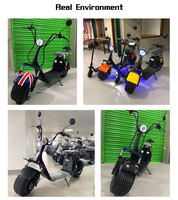Nouveau design 2023, pas cher, 60V 2000W 15Ah 20Ah, scooter électrique Citycoco à pneus larges, autonomie 50 km