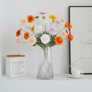 人工デイジーフラワーロングブランチ4ヘッドウェディング用品ロードガイドフラワーアレンジメントウェディングホールショッピングモールデコレーション - Product Image 5