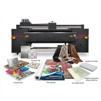 Impresora Híbrida Digital UV Eco Solvente de 1.6m con 4 Cabezales I3200, Modelo 1604AX, con Banda Transportadora para Materiales Flexibles y Rígidos