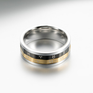 Rotatable Twelve Constellation Titanium Steel <b>Ring</b> Men's Personalized Thumb <b>Ring</b> Gift Jewelry - Product Image 2