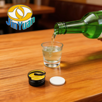Small Batch Customization ROPP 28mm Korean Soju Bottle Caps with Stay-On Tamper-Evident Band for Wine Soju Spirit