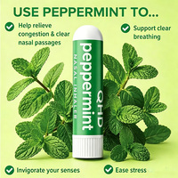 Inhalateur nasal à la menthe poivrée certifié GMP ISO, pack varié, saveur synthétique, longue durée, écologique, qualité supérieure, MSDS COA disponible