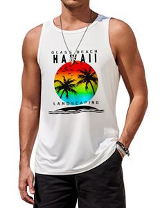 Camisetas sin mangas de verano para hombre, estilo tropical, con estampado de palmeras, ecológicas, de secado rápido, para pedidos al por mayor - Product Image 1
