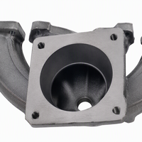 Collecteur d'échappement en fonte ductile SiMo sur mesure, résistant à la chaleur, pour camion lourd, usiné avec précision par CNC, à sorties multiples