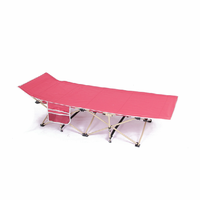 Lit de camping pliable simple, pliable, confortable, pour la pause déjeuner en plein air, en acier Q195, vente en gros OEM