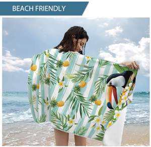 Toalla <span class=keywords><strong>de</strong></span> Playa Personalizada Super Suave con Logotipo, <span class=keywords><strong>de</strong></span> Secado Rápido, Resistente a la Arena, <span class=keywords><strong>de</strong></span> Poliéster Reciclado, Microfibra Estampada para Verano - Product Image 4