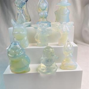 Figuras de Pokémon de cristal de ópalo blanco, esculturas de Pokemon de cristal tallado de <span class=keywords><strong>Monster</strong></span> Pikachu, venta al por mayor - Product Image 5