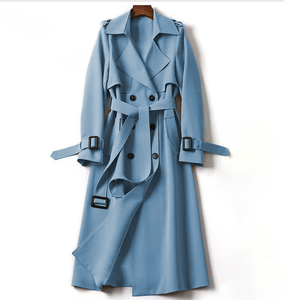 Coupe-Vent <span class=keywords><strong>Mi</strong></span>-<span class=keywords><strong>Long</strong></span> Ohsisa pour <span class=keywords><strong>Femme</strong></span>, Style Rétro Décontracté, Veste Imperméable Vintage Printemps-Automne - Product Image 2