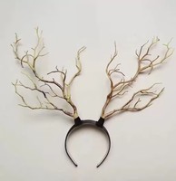 2025 nouveau Style forêt cerf bois bandeau noël Photo Shoot accessoire pour scène spectacle Halloween noël branche casque