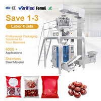 Volledig Automatische Rode Dadels Multifunctionele Verpakkingsmachine 100g 200g Gedroogd Fruit Verticale Kussenverpakkingsmachine