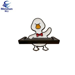 Meishan dulce ganso de dibujos animados Vintage <span class=keywords><strong>minimalista</strong></span> abrazando huevo nido hierba Aleación de Metal textura acogedora insignia de regalo coleccionable - Product Image 2