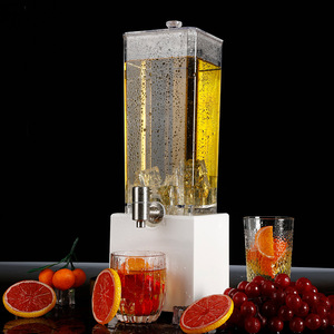 Dispensador de bebidas iluminado de 3 litros con grifo de acero inoxidable para servir cócteles y jugos - Product Image 4