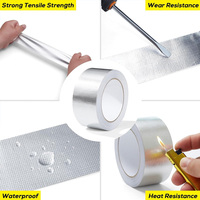 Ruban en aluminium laminé en fibre de verre renforcé, résistant à la chaleur et imperméable pour systèmes CVC