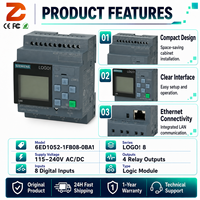 Module logique Siemens 6ED1052-1FB08-0BA1 LOGO 230RCE, relais 115/230V AC, 8DI 4DO, serveur Web Ethernet, contrôleur PLC industriel