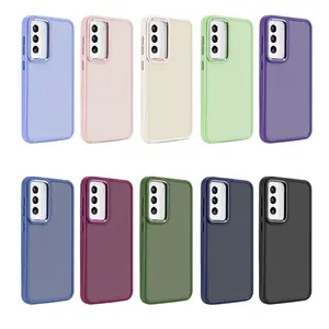 WOWCASE pelindung Anti guncangan untuk Samsung Galaxy s23, casing Ultra Bening, penutup belakang transparan, pelindung kamera cincin logam Electroplate S24