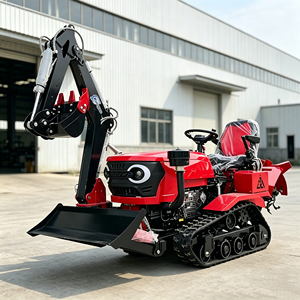KUUGAO Trattore Cingolato 35HP con Cingoli in Gomma, Mini Motozappa per Fattoria/Giardino, Impermeabile, Multiuso, con Funzioni di Caricatore, Scavatore, Aratro e Scavatrice a Trincea, Garanzia 3 Anni - Product Image 3