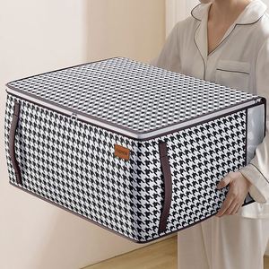 Flat Type Eco-Friendly Non-Woven Fabric Quilt Storage Bag for <b>Wardrobe</b> Clothing Organizer with 50-100L Capacity - Product Image 1