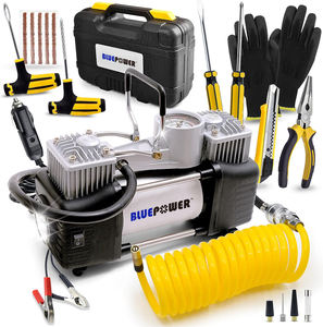 <span class=keywords><strong>Gonfleur</strong></span> d'air de <span class=keywords><strong>voiture</strong></span> portable à double cylindre en métal avec manomètre numérique 101-150 PSI, <span class=keywords><strong>homologué</strong></span> CE pour SUV 4x4 - Product Image 1