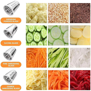 עבור מצחצוח בלנדר ידני מצורף 5 אביזרים כחולים מכונת סלט גבינה מחורפת לפירות - Product Image 6