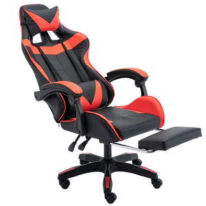 Chaise de jeu inclinable à LED RGB pas chère pour les joueurs PC, chaise de course en similicuir PU avec haut-parleurs intégrés - Product Image 2