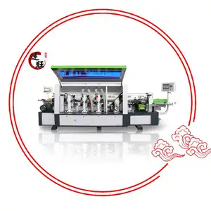 QDLW-468 high speed full automatic pre milling corner rounding CNC edge banding machine for woodworking
