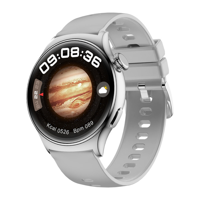2026 Hot-Selling Round-Screen Smart Watch Watch4 HD 1.6 Full-Round Touch for Call Heart Rate Blood Pressure