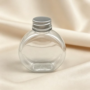 Envases Redondos Transparentes de PET PCR PLA de 300 ml y 10 oz con Tapa de Rosca de Aluminio para Bebidas, Botella de Plástico para Leche, Agua y Jugo - Product Image 2