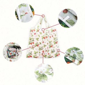 Eco-Friendly 900D Polyester Reusable Shopping <b>Bags</b> Wholesale Grocery <b>Foldable</b> Pouch with Geometric Pattern Custom Printed Nylon - Product Image 3