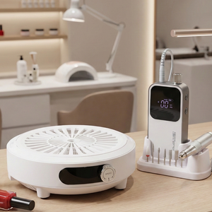 Nouvel ensemble de ponceuse à ongles rechargeable 2026 avec ventilateur sans balais, aspirateur à ongles, perceuse électrique portable haute vitesse pour salon - Product Image 1