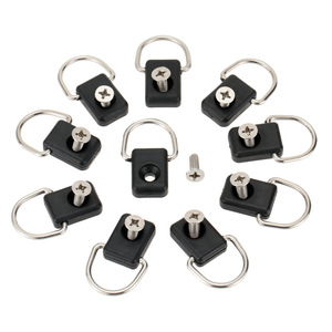Hebillas LCO-SPORT con anillo en D de acero inoxidable 316, color negro, con tornillo para kayaks, canoas, embarcaciones de pesca, herrajes marinos - Product Image 2