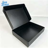 Boîte cadeau rigide noire personnalisée en carton mat, emballage de luxe pour bijoux, cosmétiques, montres
