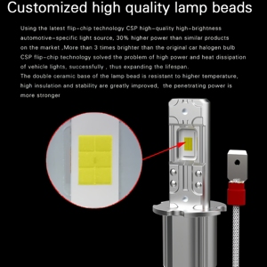 Luz de Reversa LED Ámbar 1156 3156 7440, Blanca 3000K, 60W, 4000lm, 880 881 P13 H4 H7, Luz Antiniebla para Auto y Motocicleta - Product Image 6