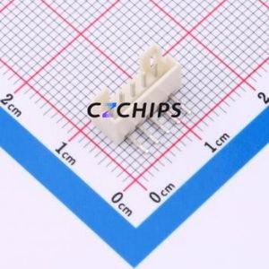 ZX-PH2.0-5PWZ-GW Wire-to-Board Pin Header Bent Lead Through Hole,P=2mm Connector 1x5P 2mm Right Angle Insert PH - Product Image 1