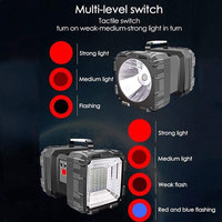 Lampe torche à LED haute puissance 2000LM, rechargeable par USB, étanche IP65, en plastique, double tête, portable, utilisation d'urgence, 50000 heures