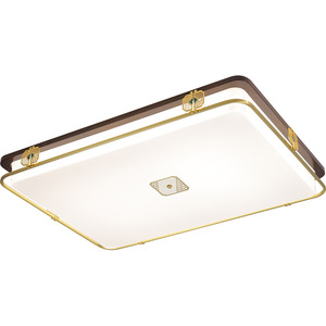 Chinese Style <b>Ceiling</b> <b>Light</b> Led Rectangular Living Room And Dining Room Modern Lighting With Gold Trim And Wooden Frame - Product Image 4