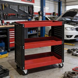 Chariot à outils à trois niveaux pour atelier de réparation automobile - Product Image 6