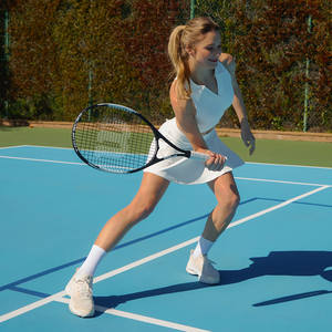 Высококачественная юбка-майка для тенниса с логотипом на заказ, комплект из <span class=keywords><strong>2</strong></span> предметов, Спортивная юбка для гольфа, тенниса, тренировочная юбка для женщин, для тренировок, OEM - Product Image 5