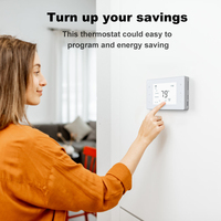 Termostatos Inteligentes para el Hogar, 3 Niveles de Calefacción, 2 Niveles de Refrigeración, Termostato Wifi de 24v CA, Sistemas HVAC de 2 Niveles de Calefacción y 2 Niveles de Refrigeración para el Mercado de América del Norte