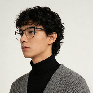 Gafas Ópticas <span class=keywords><strong>de</strong></span> Moda Retro Vogue para Hombre Joven, Ligeras, <span class=keywords><strong>de</strong></span> Fibra <span class=keywords><strong>de</strong></span> Carbono Compuesta, Nuevos Modelos - Product Image 2
