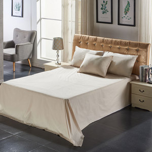 Parure de lit en satin de luxe sur mesure 200TC, housse de couette, ensemble de draps en polycoton, taille king - Product Image 1