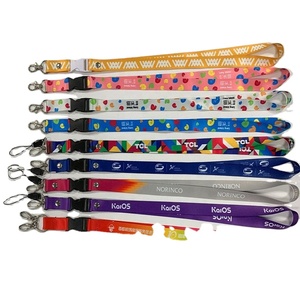 สายคล้องคอโพลีเอสเตอร์พิมพ์ลายตามสั่ง พร้อมสายรัดแบบซับลิเมชั่นสำหรับบัตรประจำตัว และมีโลโก้แบบกำหนดเอง - Product Image 3
