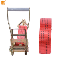 Fabricant de gros 5 tonnes 5000kg sangle d'arrimage à cliquet taille personnalisée crochet J 10m sangle matériau PES certifié GS