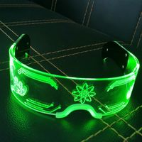 Lunettes Cyberpunk unisexes à LED, éclairage multicolore, à visière, pour Cosplay, prise de photos, tiag, Bar, fête, DJ, Halloween