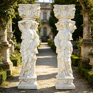 Pilier en <span class=keywords><strong>pierre</strong></span> de granit sculpté à la main de style européen, <span class=keywords><strong>colonne</strong></span> romaine pour jardin de villa <span class=keywords><strong>extérieure</strong></span>, décoration paysagère - Product Image 5